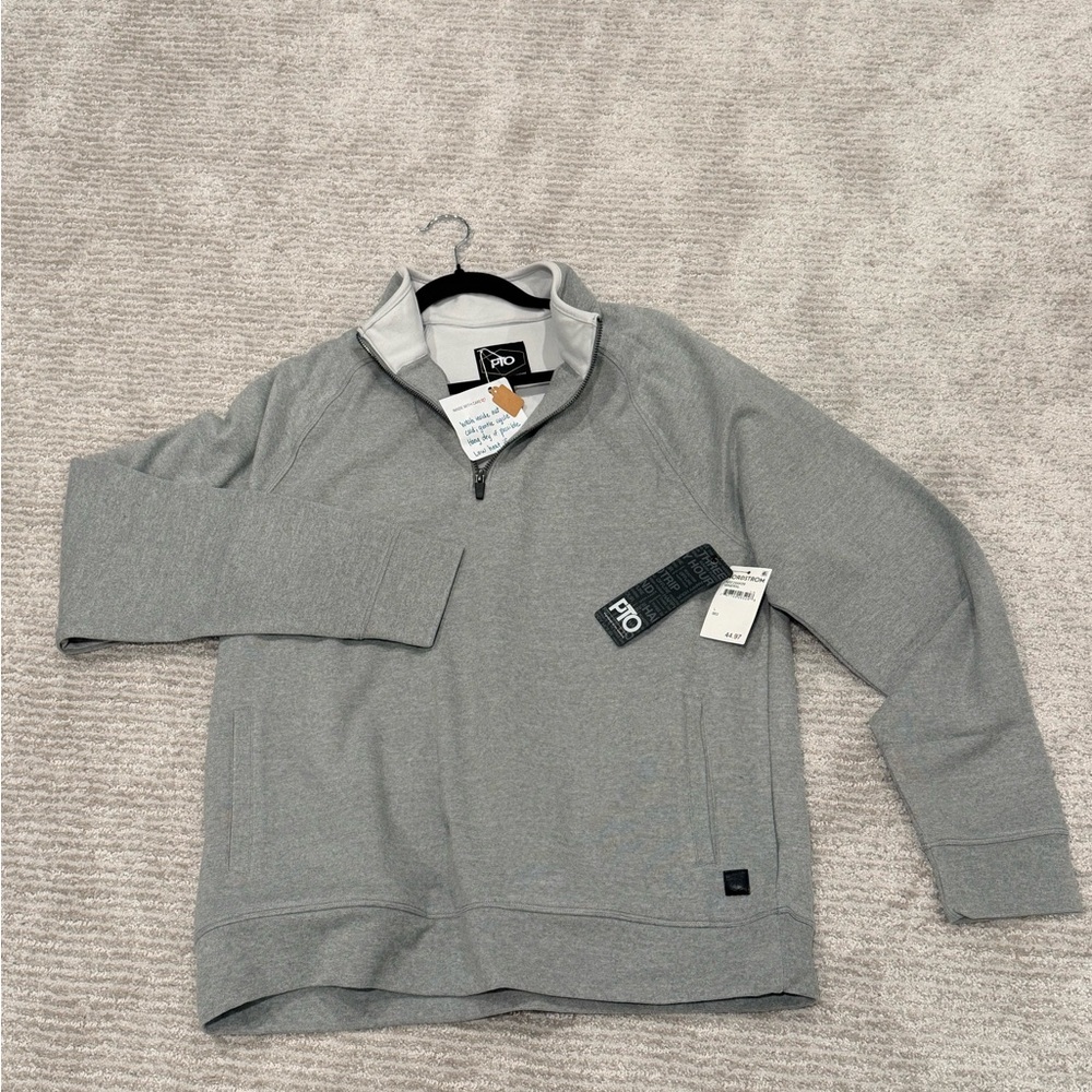 Soft Men’s Athletic 1/4 zip sweatshirt with Apres Ski graphic - Picture 3 of 4